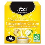 Yogi biologique infusions gingembre citron 12 sachets