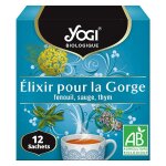 Yogi infusions lixir pour la gorge bio 12 sachets