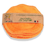Disques dmaquillants tous doux lavables - orange - des filles en vert