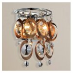 Applique chrom�e avec cristaux et pendentifs cuivr�s - cardiff