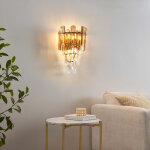 Applique dor�e cristal prestige cascade de pampille - elemia