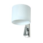 Applique liseuse conique design chrome / tissu - symetra