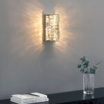 Applique m�tal chrom� et cristaux - elina