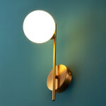 Applique murale globe en verre blanc look vintage - neira