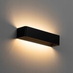 Applique murale led 12w compatible avec variateur - noire 37 cm - quadra