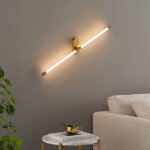 Applique murale longiligne n�on led laiton - natys