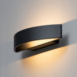 Applique noire demi - cercle led - attica Applique noire demi - cercle led - attica