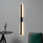 Applique ultra design minimaliste noire led extrieur - sambai