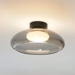 �clairage led rond ultra tendance avec abat - jour en verre fum� - th�oria