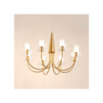 Grand lustre baroque dor� 8 bras verre transparent - cerenova