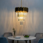 Grand lustre prestige  pampilles en cascade - francesca