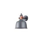 Grande applique murale industrielle design gris - dalia