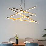 Grande suspension dor�e � bras entrecrois�s - cynthia