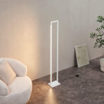 Lampadaire blanc avec pied pivotant variateur int�gr� 140 cm - laka