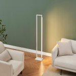 Lampadaire blanc avec pied pivotant variateur int�gr� 140 cm - laka