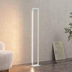 Lampadaire blanc avec pied pivotant variateur intgr 140 cm - laka