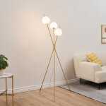 Lampadaire moderne trpied dor led intgre 157 cm - olanta