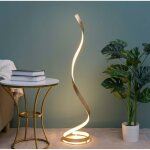 Lampadaire salon ondul� feuille dor�e - millenium