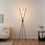 Lampadaire trpied noir boules blanches - phoebe