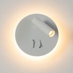 Liseuse tendance double led et interrupteur blanc - bilbao