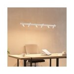 Longue suspension blanche lin�aire led dimmable spots orientables - aniska