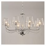 Lustre baroque design 8 bras verre transparent - matane