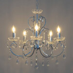 Lustre cristal argent - pavia