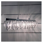 Lustre moderne de table en chrome - memphis