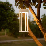 Petite lanterne blanche � poser led dimmable pour ext�rieur - astr�a