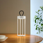 Petite lanterne blanche  poser led dimmable pour extrieur - astra