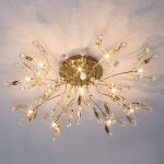 Plafonnier cristal doré 78 cm - gutenstein Plafonnier cristal doré 78 cm - gutenstein