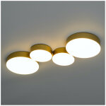Plafonnier moderne dor 4 spots lumineux led - skavi