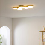 Plafonnier moderne doré 5 spots lumineux led - skavi Plafonnier moderne doré 5 spots lumineux led - skavi