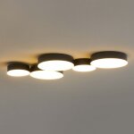 Plafonnier moderne noir 5 spots lumineux led - skavi Plafonnier moderne noir 5 spots lumineux led - skavi