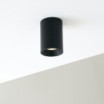 Plafonnier spot cylindrique noir led - ezzio