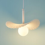 Suspension blanche design forme de nuage en verre et rsine - melissa