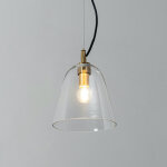 Suspension design c�ne en verre et m�tal dor� - cindy