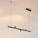 Suspension noire syst�me magn�tique 3 spots et 2 profil�s led 27w - lyne