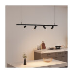 Suspension noire syst�me magn�tique avec 4 spots led noir 28w - lyne
