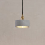 Suspension avec petit abat - jour en b�ton gris 16 cm - liko