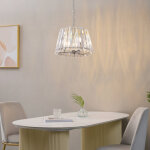 Suspension trapze pampille de cristal transparent - oristano