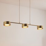Suspension triple m�tal laiton 3 spots led dimmable - prins