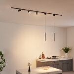 Syst�me de rail magn�tique 2 m noir 2 suspensions et 3 spots 27w led - transformateur externe - lyne