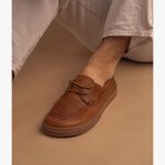 Chaussure bateau barefoot ezio cognac