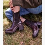 Chelsea boots estelle marron fonc�