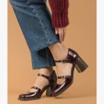 Escarpin dune acajou