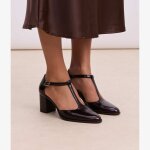 Escarpin salom� d�lice marron fonc�