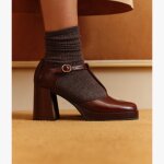 Escarpin salom� esther acajou