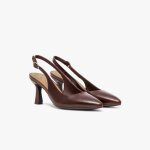 Escarpin sling - back delphie chocolat