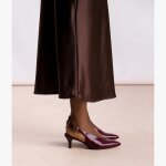 Escarpin slingback c�lina cerise